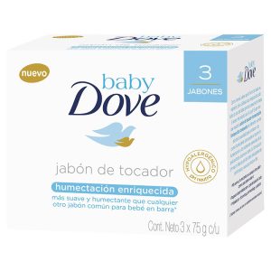 3 Jabones Dove Baby Humectación Enriquecida 75 Gr