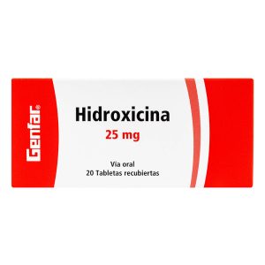 Hidroxicina 25 Mg 20 Tabletas Gf